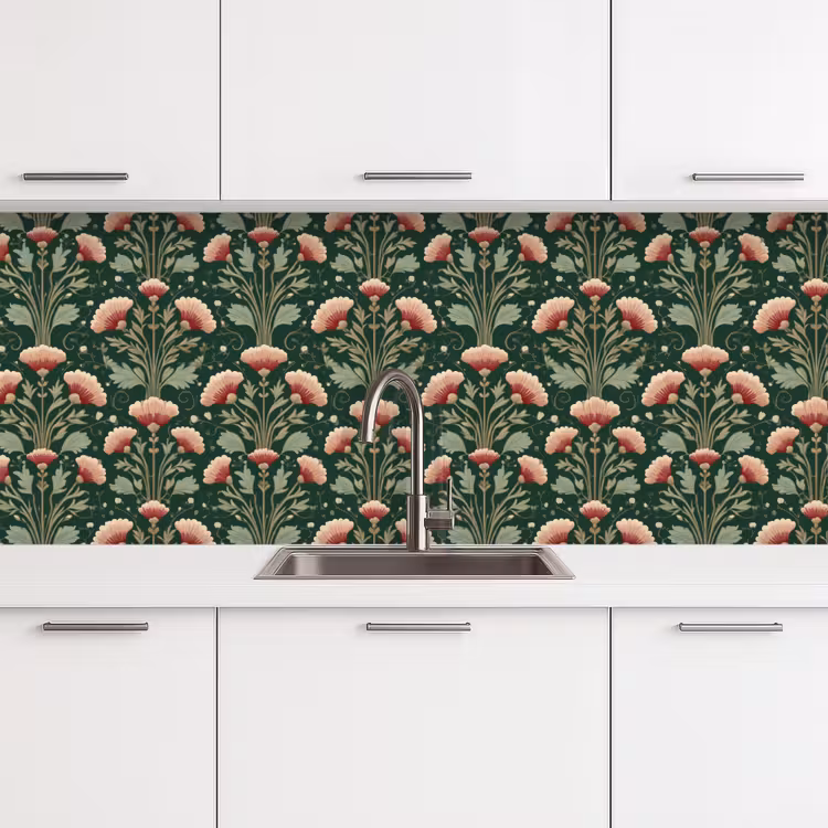 Keuken achterwand - Patroon - Botanisch - Kleurrijk — 4