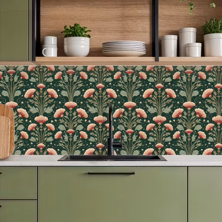 Keuken achterwand - Patroon - Botanisch - Kleurrijk — 8