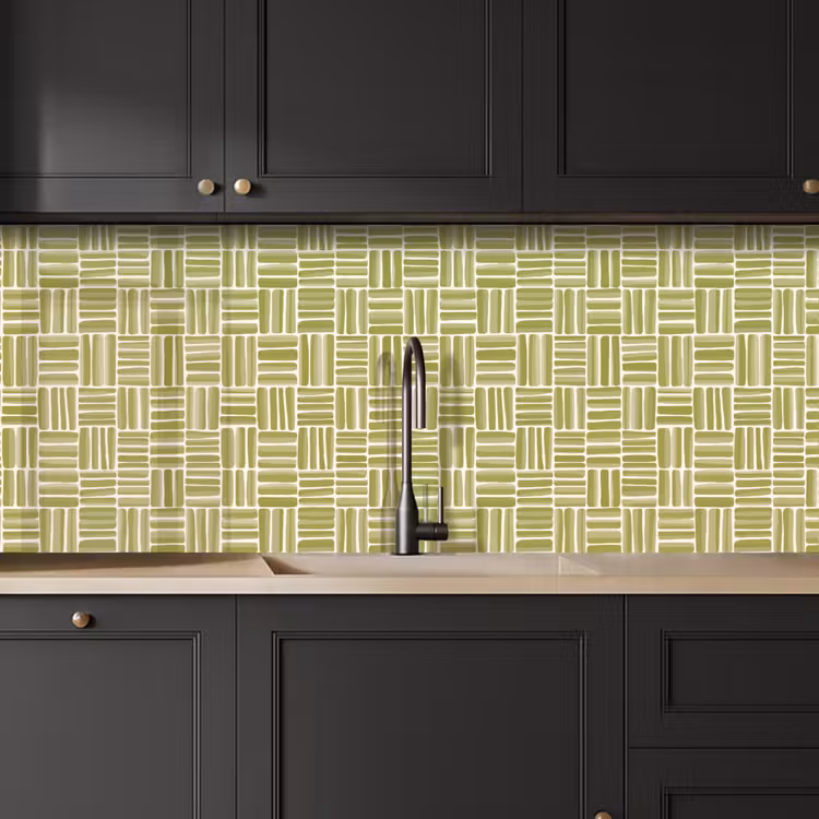 Keuken achterwand - Vlecht - Patroon - Groen — 6