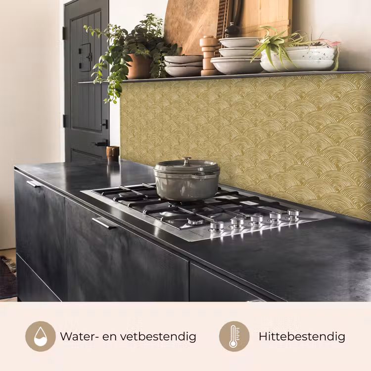 Keuken achterwand - Waaier - Geometrisch - Groen — 5