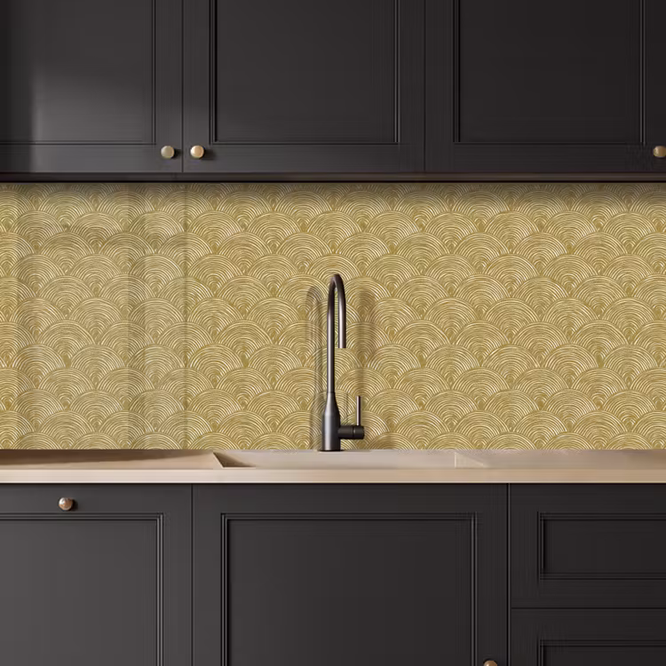 Keuken achterwand - Waaier - Geometrisch - Groen — 6