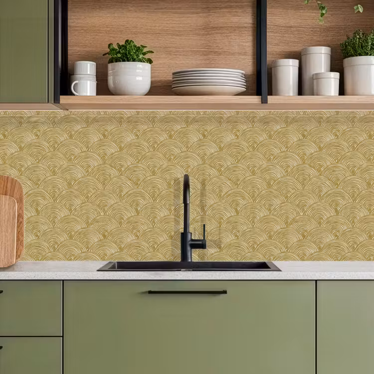 Keuken achterwand - Waaier - Geometrisch - Groen — 8