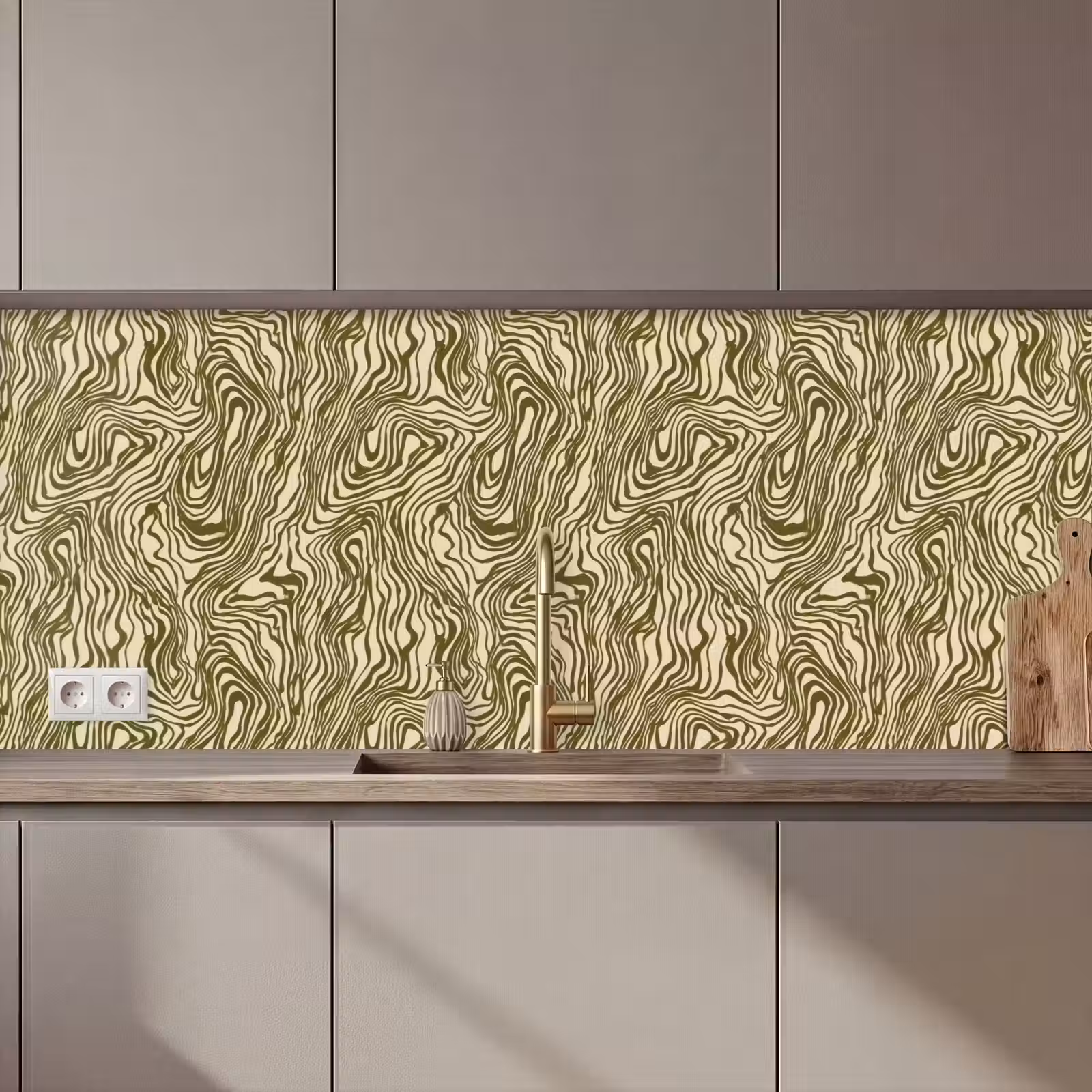 Keuken achterwand - Abstract - Marmer - Groen — 1