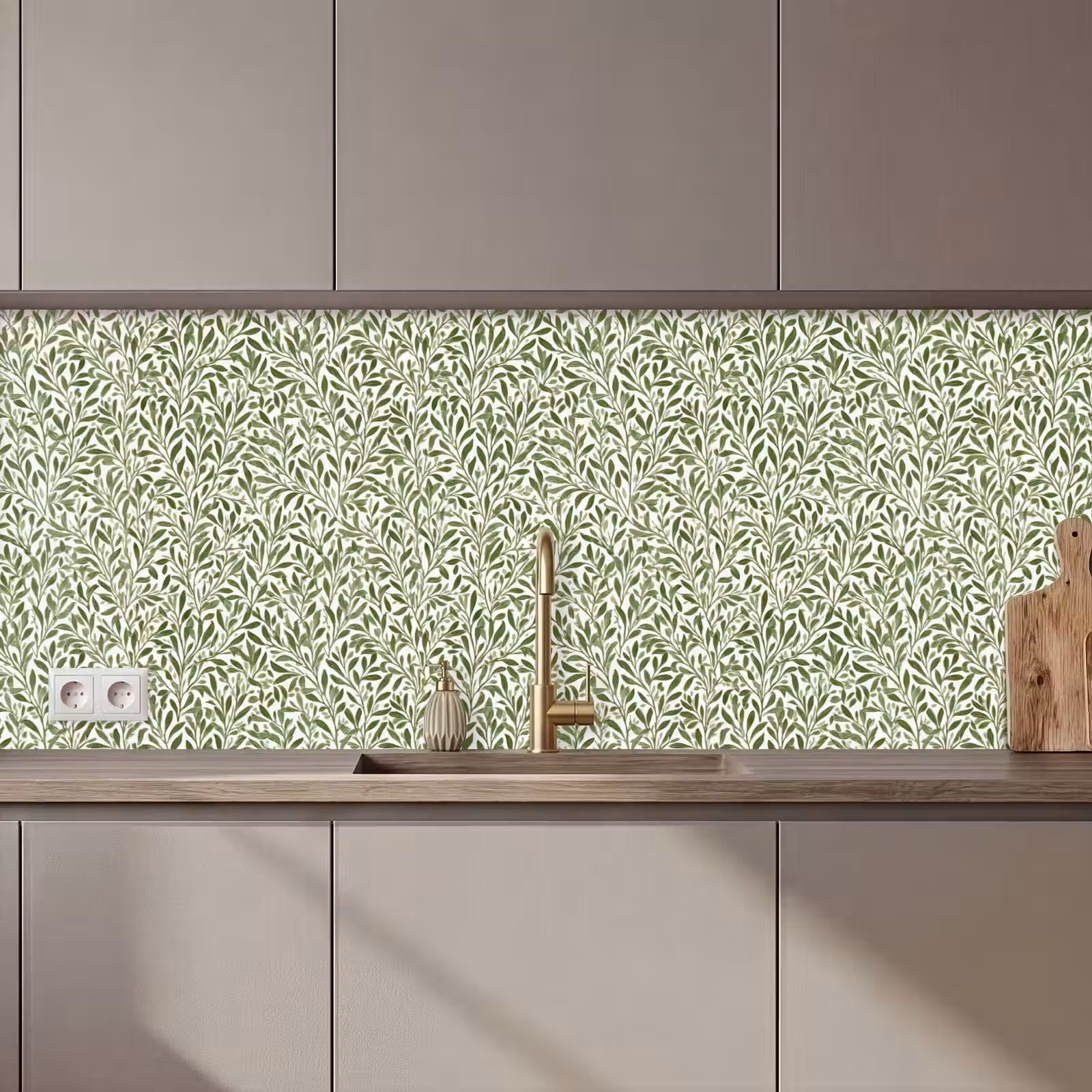 Keuken achterwand - Botanisch - Takken - Groen — 1