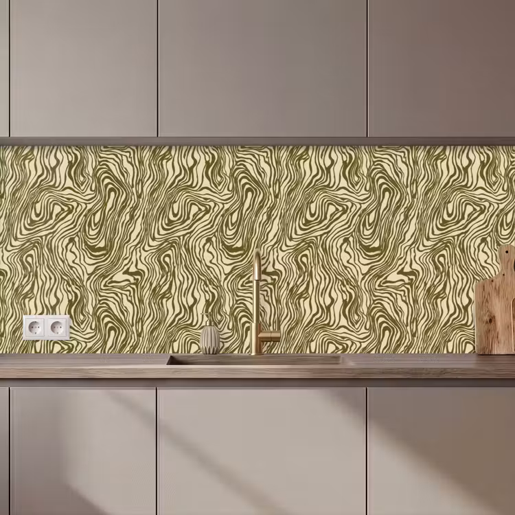 Keuken achterwand - Abstract - Marmer - Groen — 1