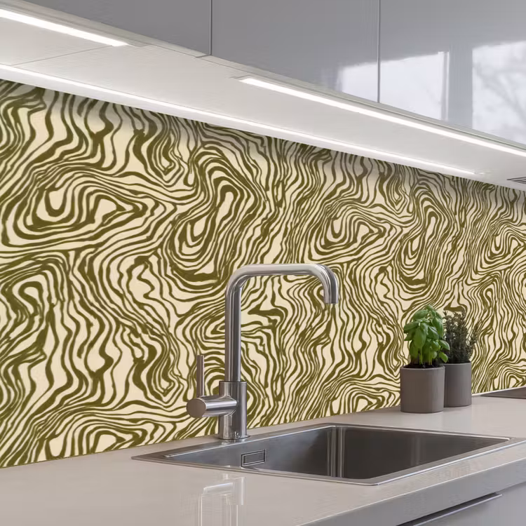 Keuken achterwand - Abstract - Marmer - Groen — 2
