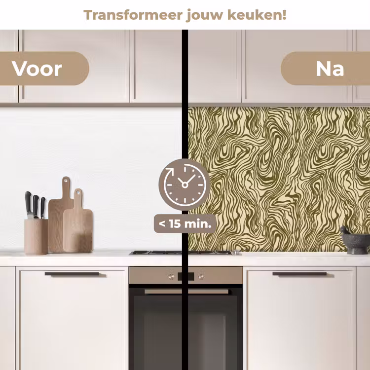 Keuken achterwand - Abstract - Marmer - Groen — 3