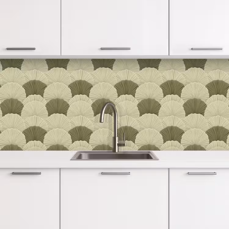 Keuken achterwand - Bladeren - Structuur - Groen — 4