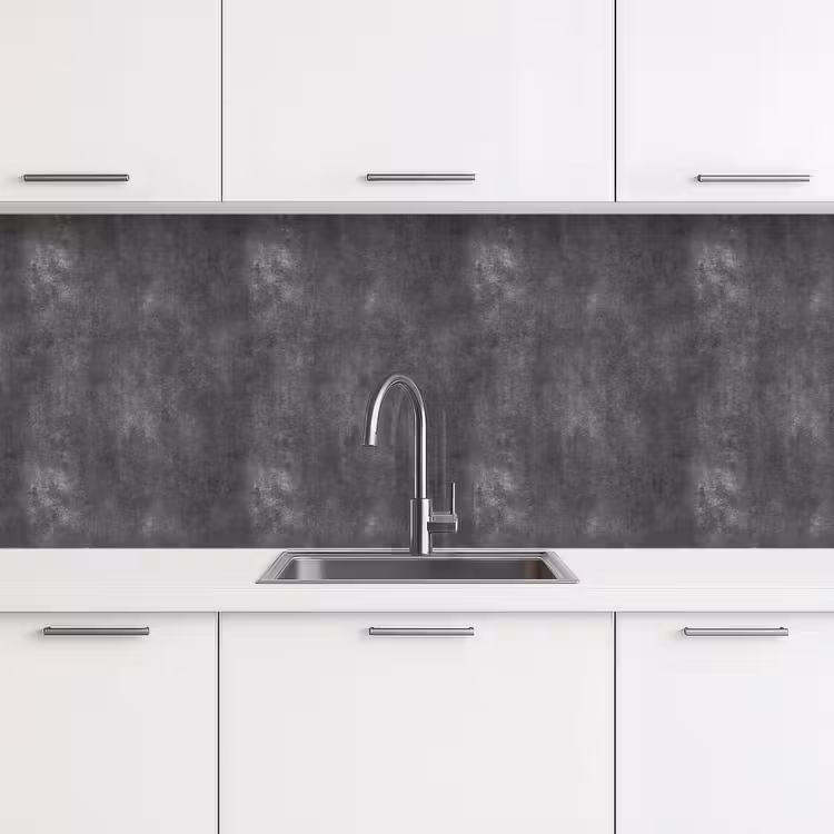 Keuken achterwand - Donkergrijs - Ruw - Beton — 4