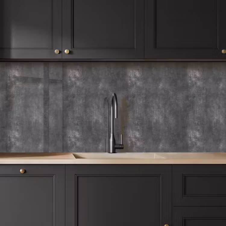 Keuken achterwand - Donkergrijs - Ruw - Beton — 6