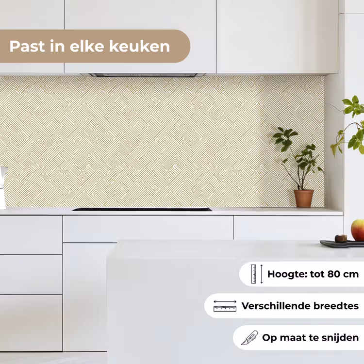 Keuken achterwand - Geometrisch - Lijnen - Groen — 7