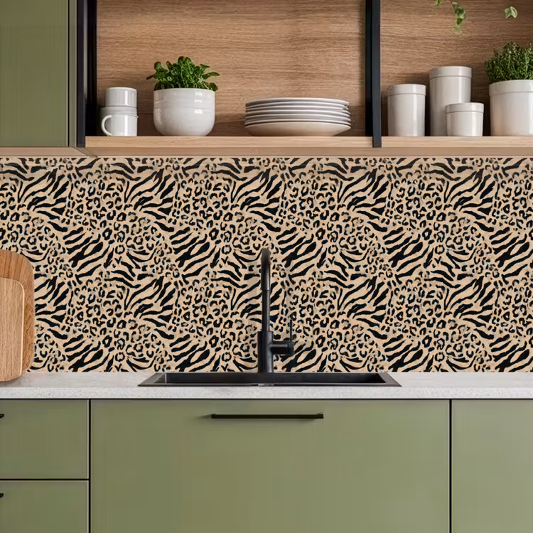 Keuken achterwand - Giraf - Zebra - Motief - Bruin — 8