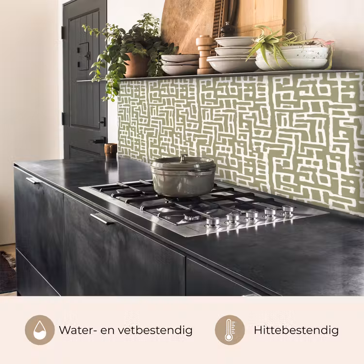 Keuken achterwand - Grafisch - Patroon - Groen — 5
