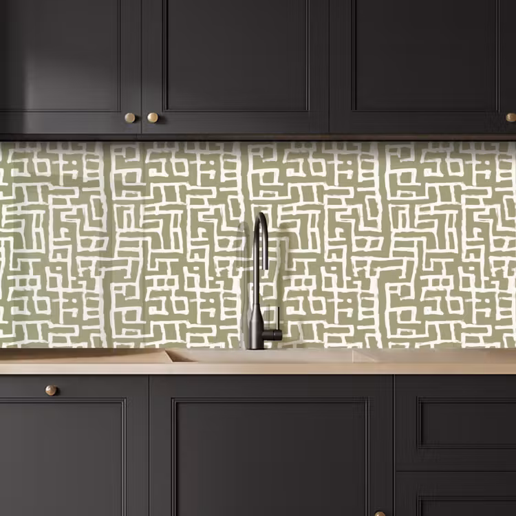 Keuken achterwand - Grafisch - Patroon - Groen — 6