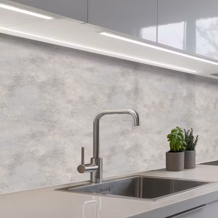 Keuken achterwand - Grijs - Beton - Industrieel — 2