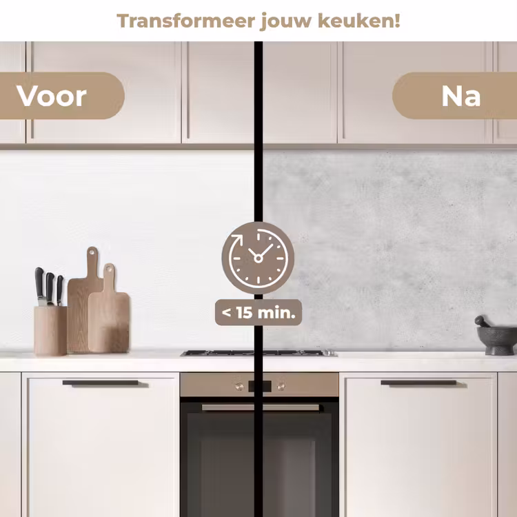 Keuken achterwand - Grijs - Beton - Neutraal — 3