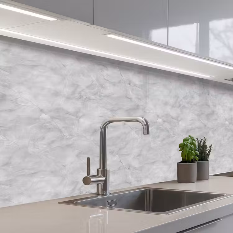 Keuken achterwand - Grijs - Marmer - Mat — 2