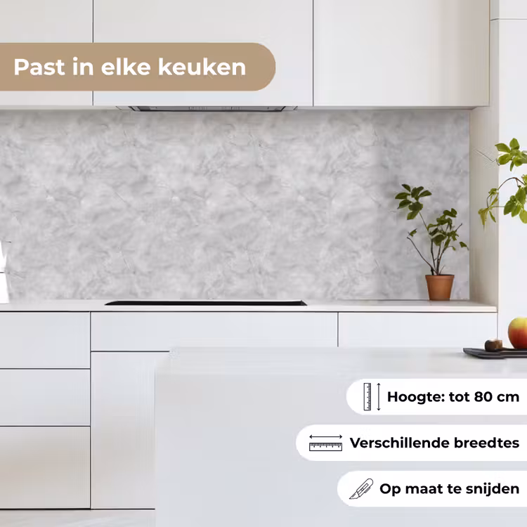 Keuken achterwand - Grijs - Marmer - Mat — 7