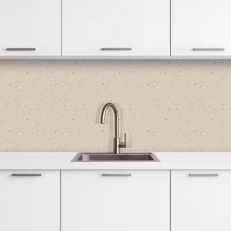 Keuken achterwand - Lichtbeige - Terrazzo - Grijs — 4