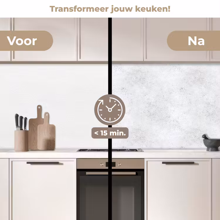 Keuken achterwand - Lichtgrijs - Betonstructuur - Subtiel — 3
