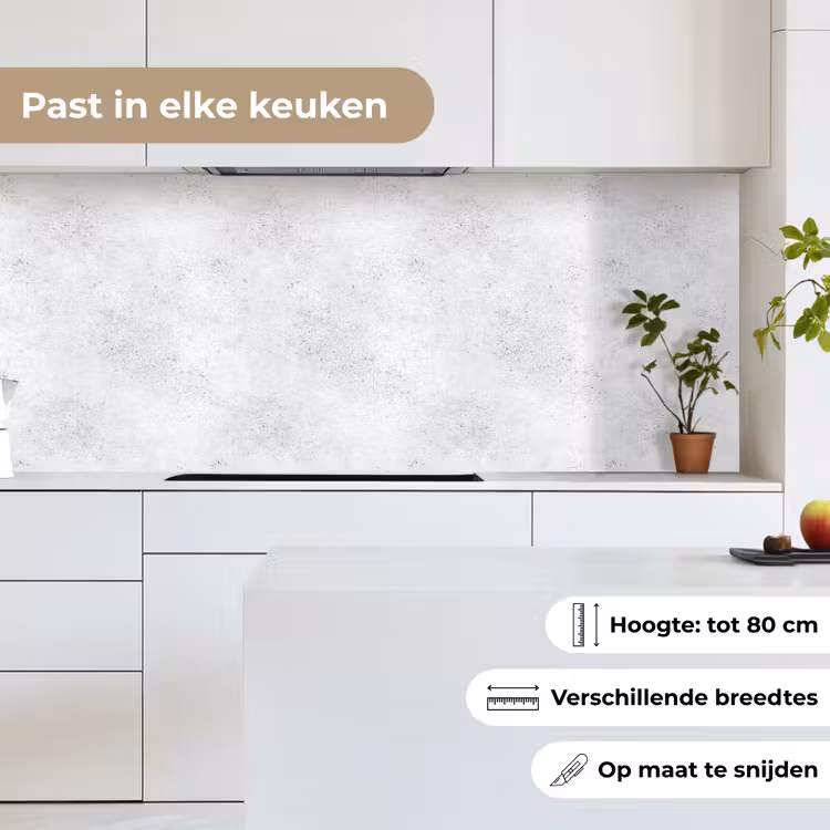 Keuken achterwand - Lichtgrijs - Betonstructuur - Subtiel — 7