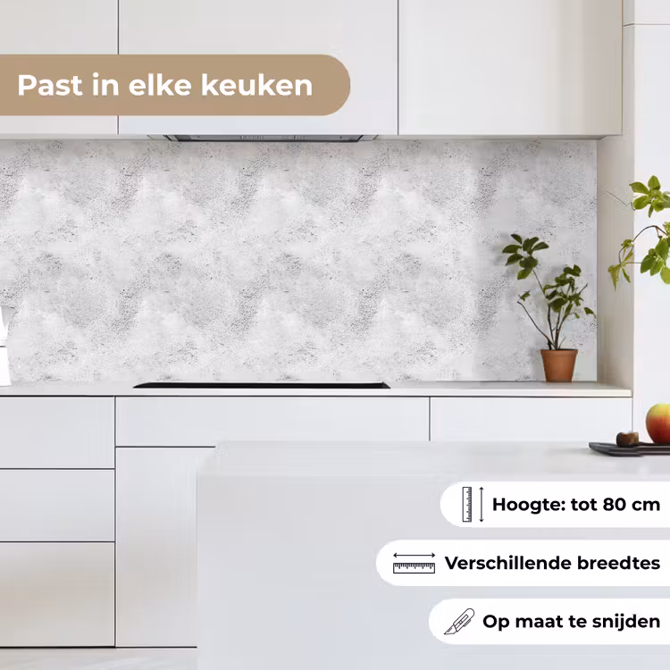 Keuken achterwand - Lichtgrijs - Ruw - Subtiel — 7