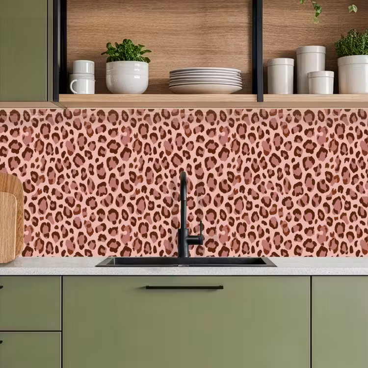 Keuken achterwand - Luipaard - Patroon - Roze — 8