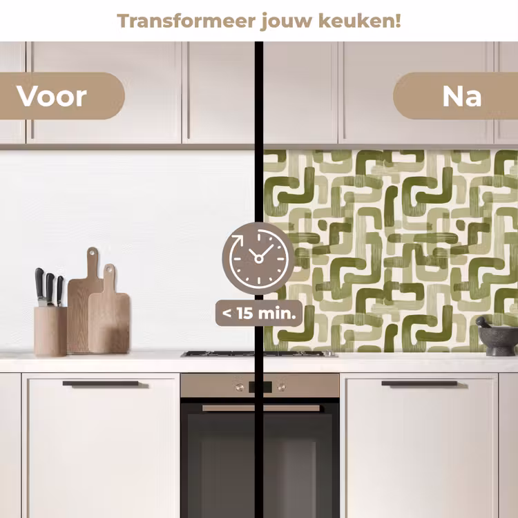 Keuken achterwand - Modern - Grafisch - Groen — 3