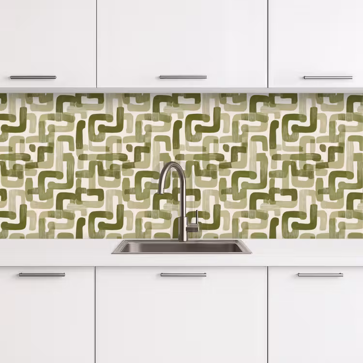 Keuken achterwand - Modern - Grafisch - Groen — 4
