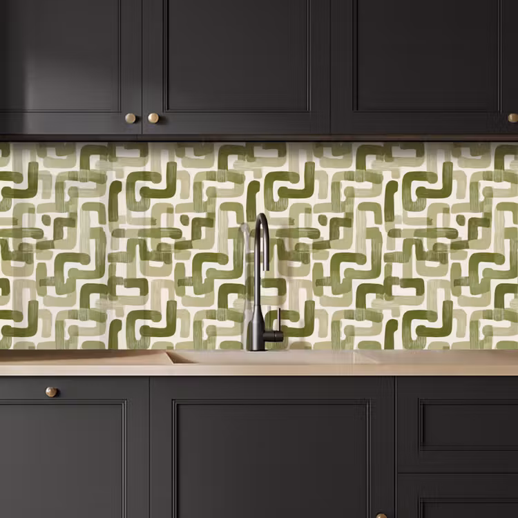 Keuken achterwand - Modern - Grafisch - Groen — 6