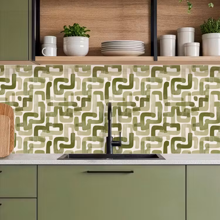 Keuken achterwand - Modern - Grafisch - Groen — 8