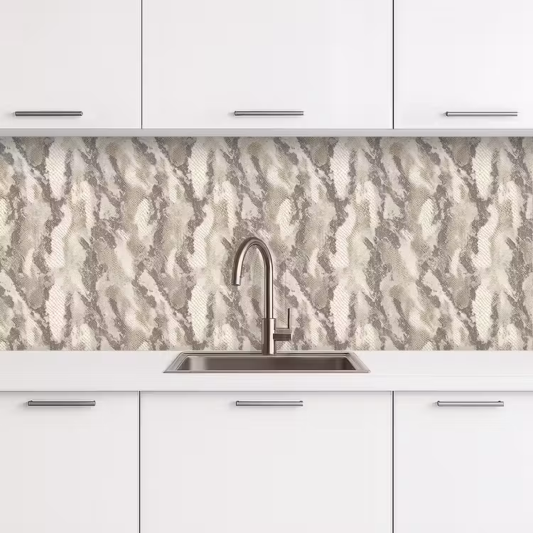 Keuken achterwand - Slang - Patroon - Taupe — 4