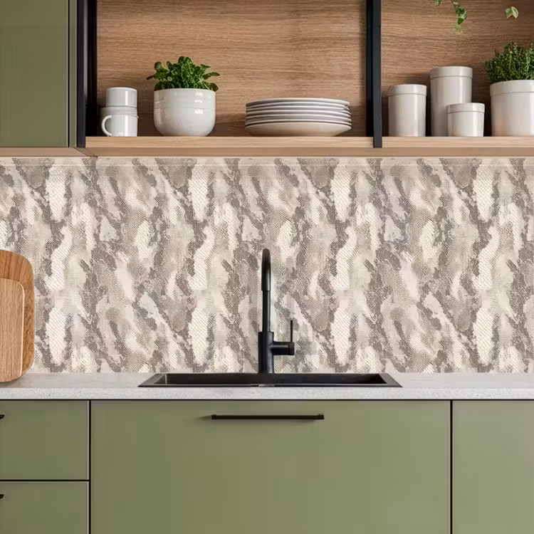 Keuken achterwand - Slang - Patroon - Taupe — 8