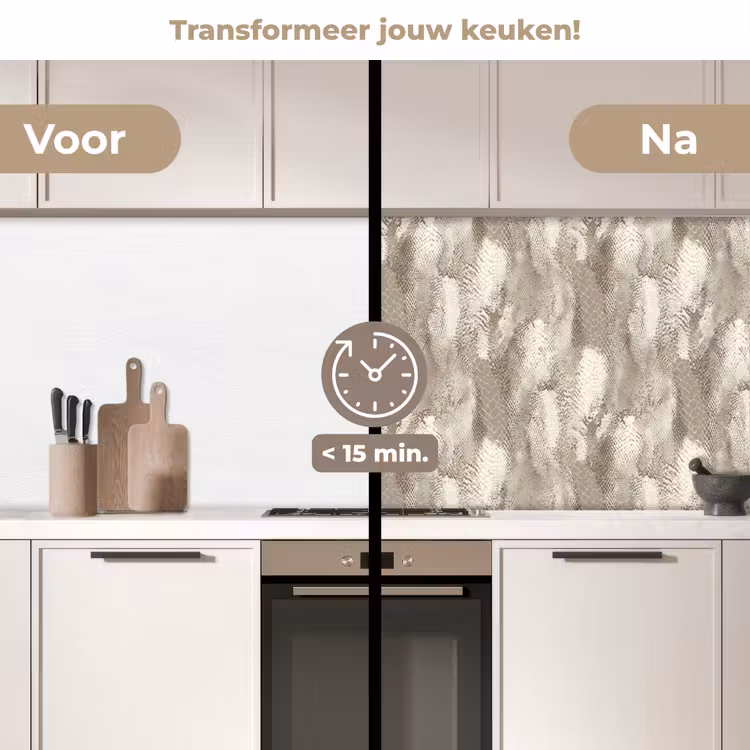 Keuken achterwand - Slang - Textuur - Zand — 3