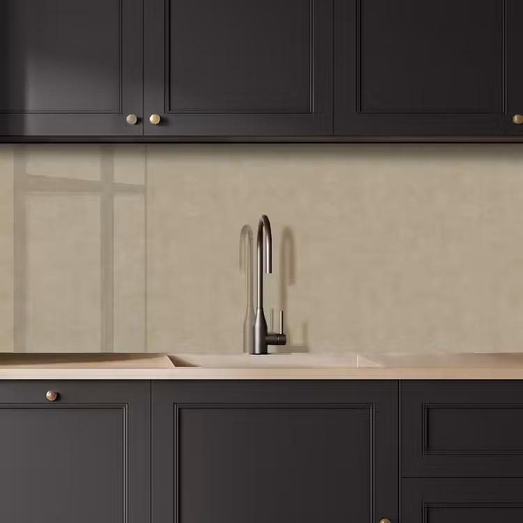 Keuken achterwand - Taupekleur - Gewolkt textuur - Natuurlijk — 6