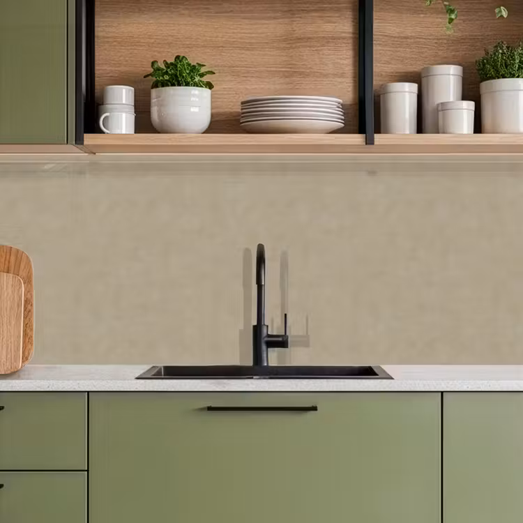 Keuken achterwand - Taupekleur - Gewolkt textuur - Natuurlijk — 8