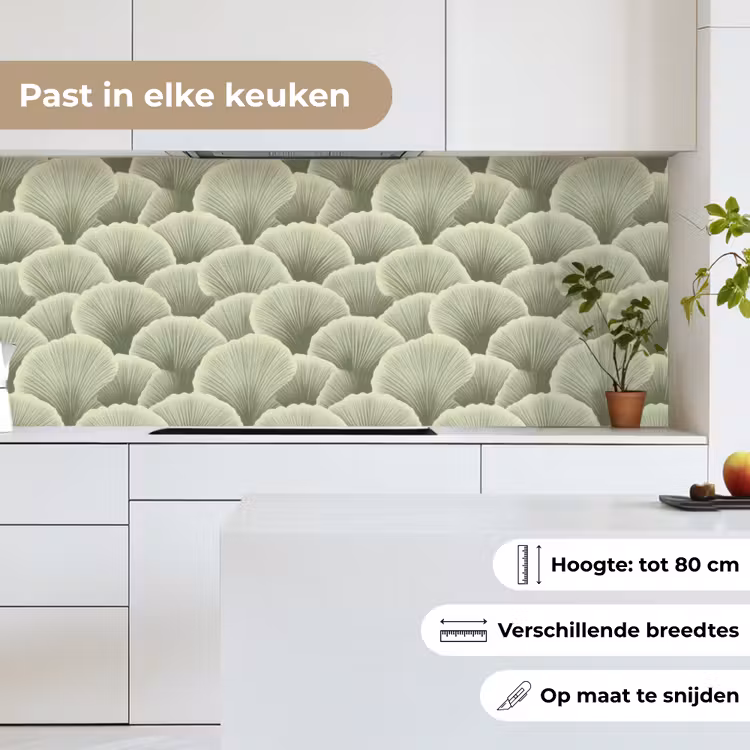 Keuken achterwand - Waaier - Blad - Groen — 7