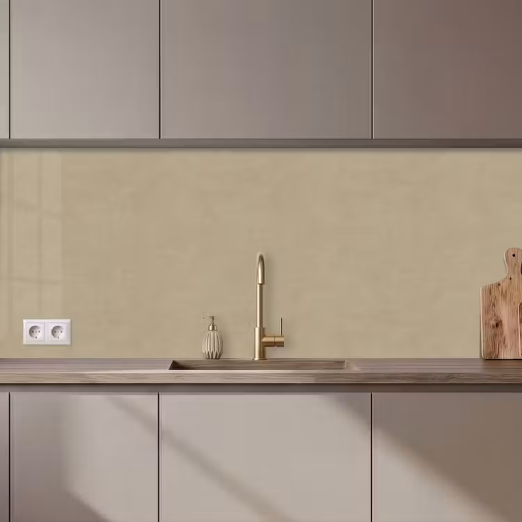 Keuken achterwand - Zandkleur - Korrelige structuur - Beton — 1