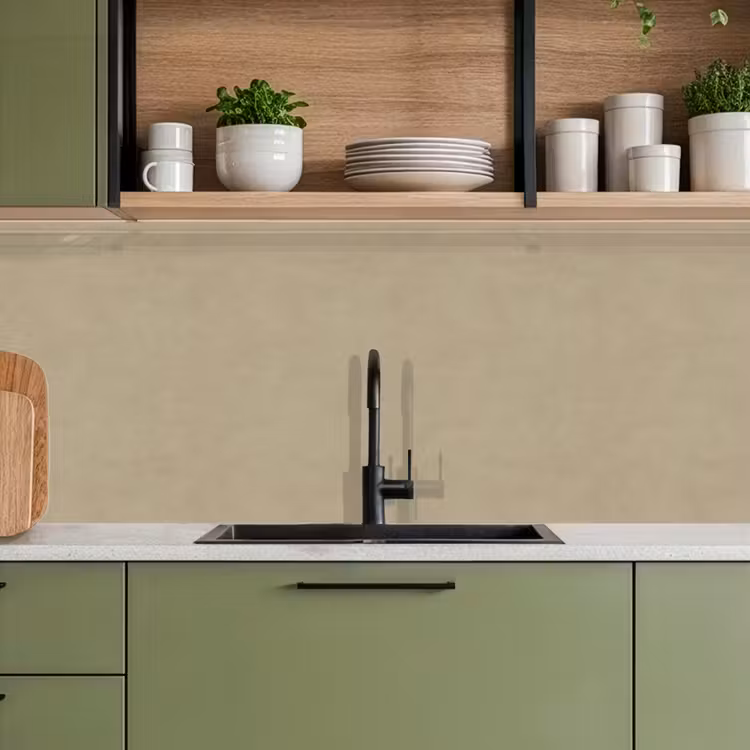 Keuken achterwand - Zandkleur - Korrelige structuur - Beton — 8