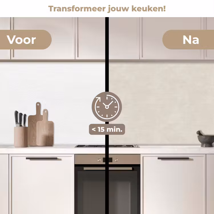 Keuken achterwand - Zandkleurig - Modern - Egaal — 3