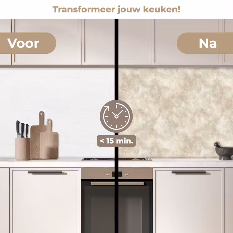Keuken achterwand - Beige - Reliëfstructuur - Natuursteen — 3