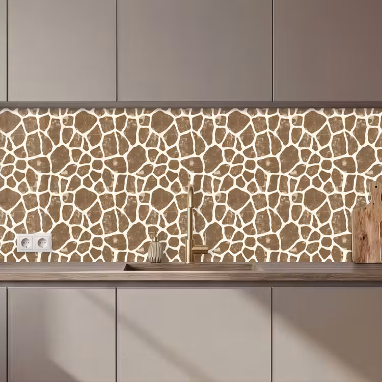 Keuken achterwand - Giraf - Klassiek - Bruin — 1
