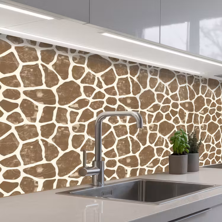 Keuken achterwand - Giraf - Klassiek - Bruin — 2