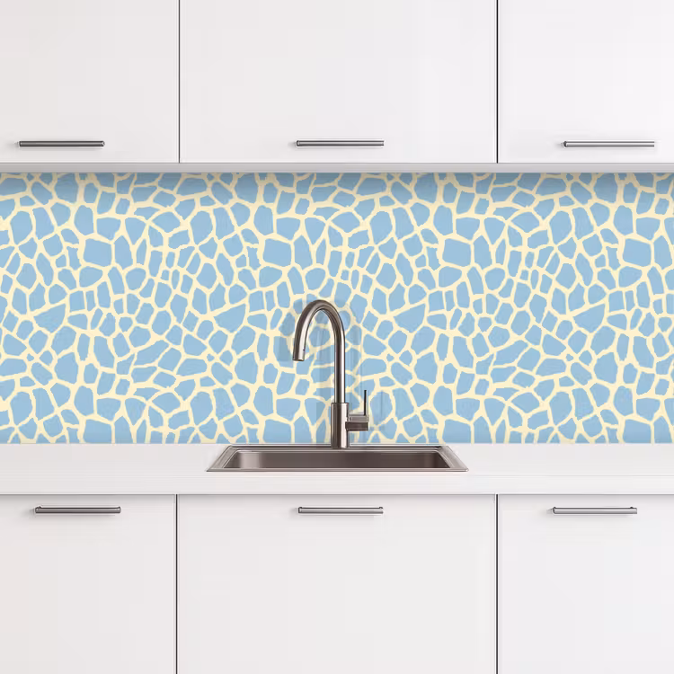 Keuken achterwand - Giraf - Modern - Blauw — 4