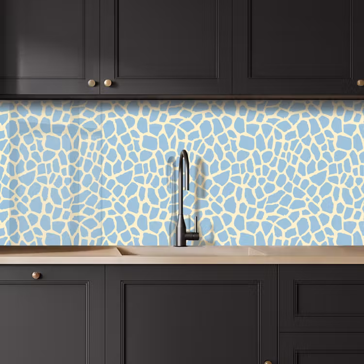 Keuken achterwand - Giraf - Modern - Blauw — 6