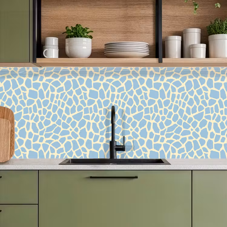 Keuken achterwand - Giraf - Modern - Blauw — 8