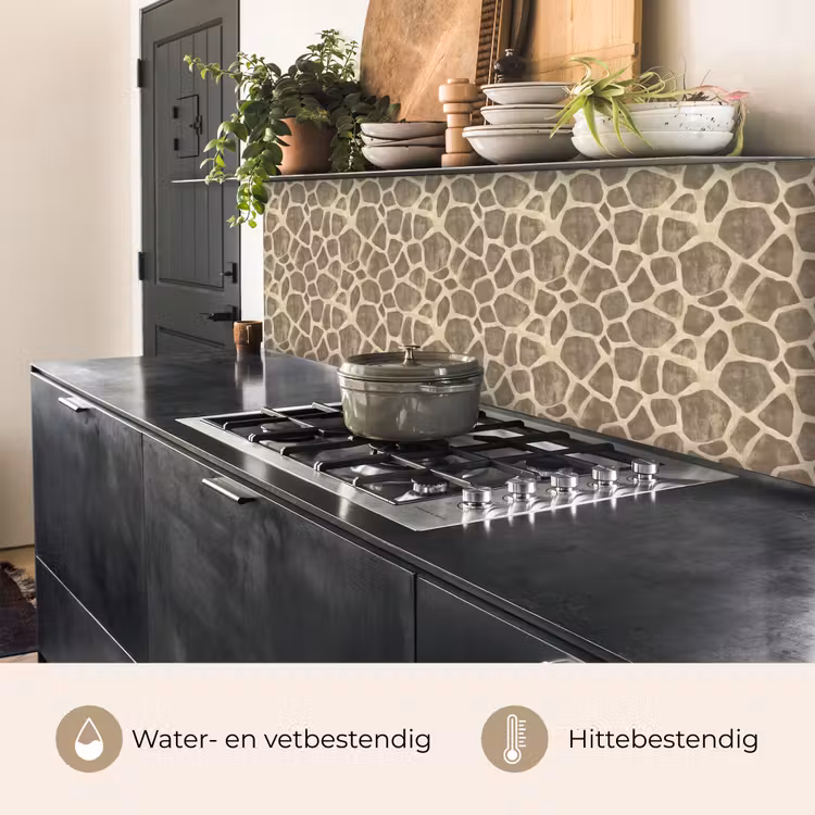 Keuken achterwand - Giraf - Patroon - Beige - Bruin — 5