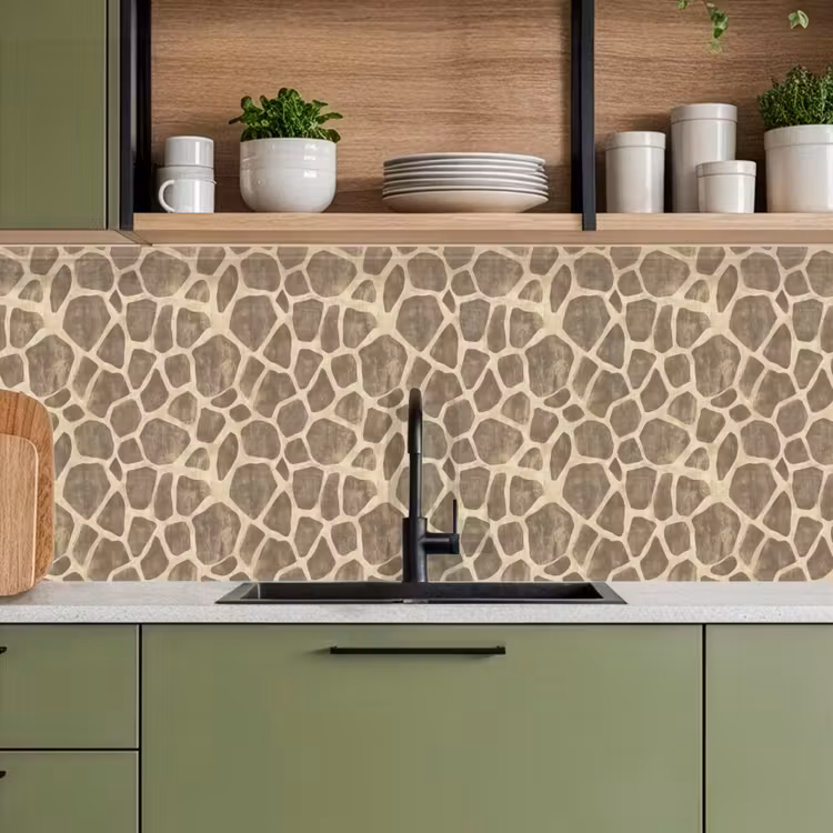 Keuken achterwand - Giraf - Patroon - Beige - Bruin — 8