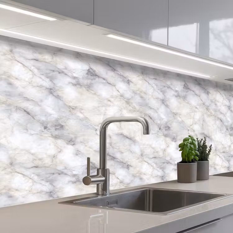 Keuken achterwand - Grijs - Marmer - Gedetailleerd — 2