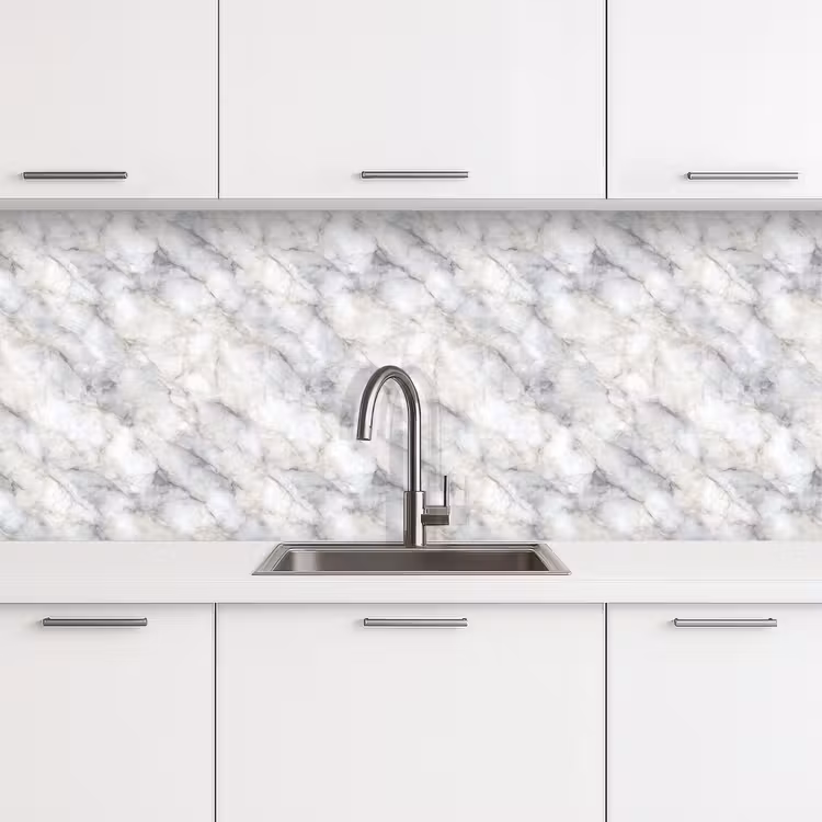 Keuken achterwand - Grijs - Marmer - Gedetailleerd — 4